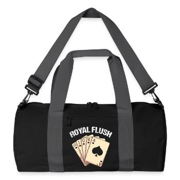 Playing Card Game of Spades - Recycled Duffel Bag - black/graphite grey - Front