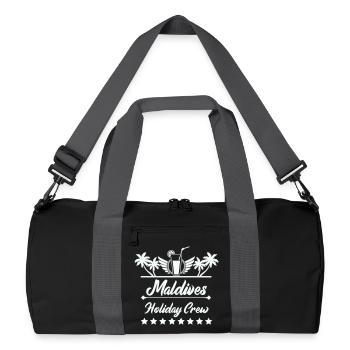 Maldives Holiday Crew  - Recycelte Duffel Bag - Schwarz/Graphitgrau - Vorne