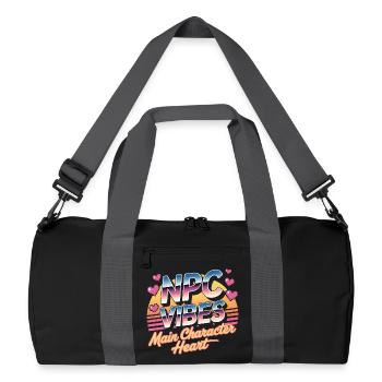 Ambiances de PNJ | Personnage principal : Jeu d’énergie - Sac de sport recyclé - noir/gris graphite - Devant