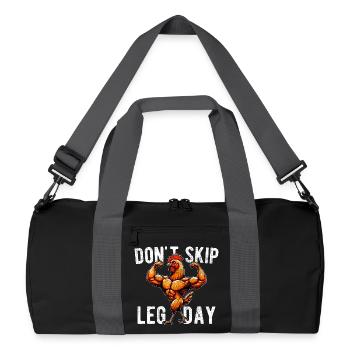 Ne saute pas la journée des jambes Gym de bodybuilding Palestra Drôle - Sac de sport recyclé - noir/gris graphite - Devant