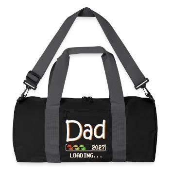 Expectant dad & father, offspring dad loading 2027 - Recycled Duffel Bag - black/graphite grey - Front