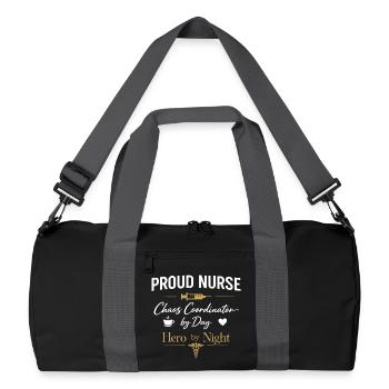 Proud Nurse - Hero by Night Motiv - Recycled Duffel Bag - black/graphite grey - Front