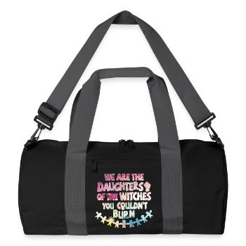 Nous sommes les filles des sorcières que tu n’as pas pu brûler - Sac de sport recyclé - noir/gris graphite - Devant