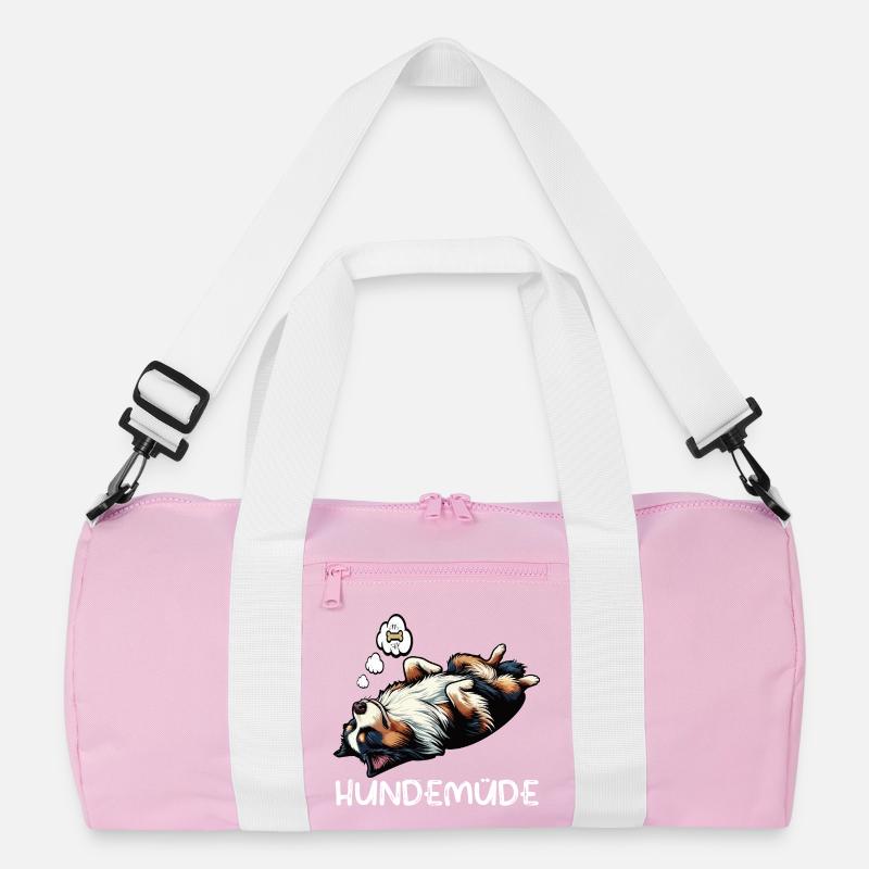 Hundemüde Australian Shepherd Aussie Aussiehalter Recycelte Duffel Bag