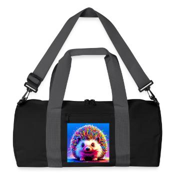 hedgehog - Recycled Duffel Bag - black/graphite grey - Front