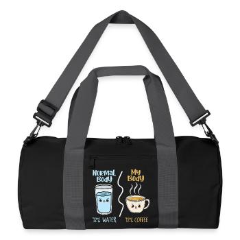 Café vs eau 72 % - Sac de sport recyclé - noir/gris graphite - Devant