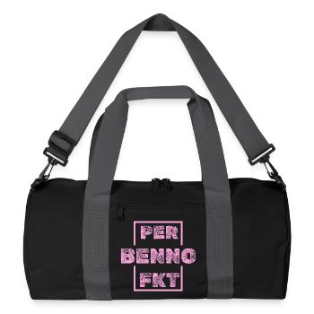 Benno as a unique - Recycled Duffel Bag - black/graphite grey - Front