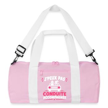 J'peux pas conduite accompagnée - Sac de sport recyclé - rose/blanc - Devant