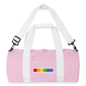 LGBT CSD Shirt rainbow white - Recycled Duffel Bag - pink/white - Front