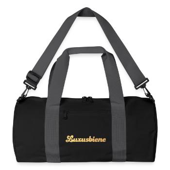 Luxus Biene Gold Prinzessin deluxe exklusiv Quote - Recycelte Duffel Bag - Schwarz/Graphitgrau - Vorne