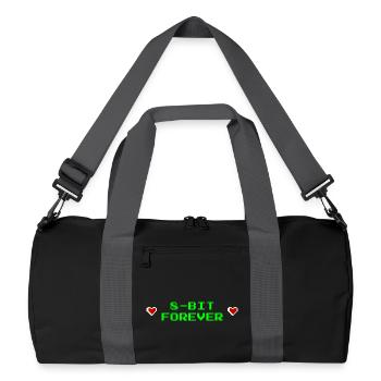 8-Bit Forever – Retro Gamer Tee - Recycled Duffel Bag - black/graphite grey - Front