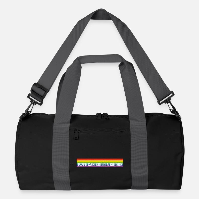 Love can build a bridge Rainbow-Design Recycelte Duffel Bag