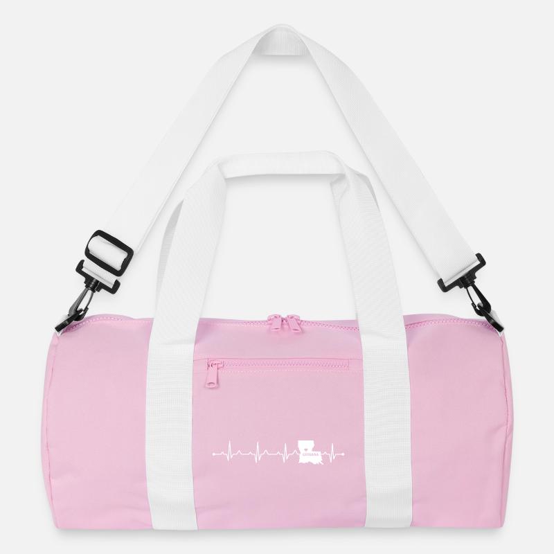 Luisiana Heart State Pride Minimalist Design Recycled Duffel Bag