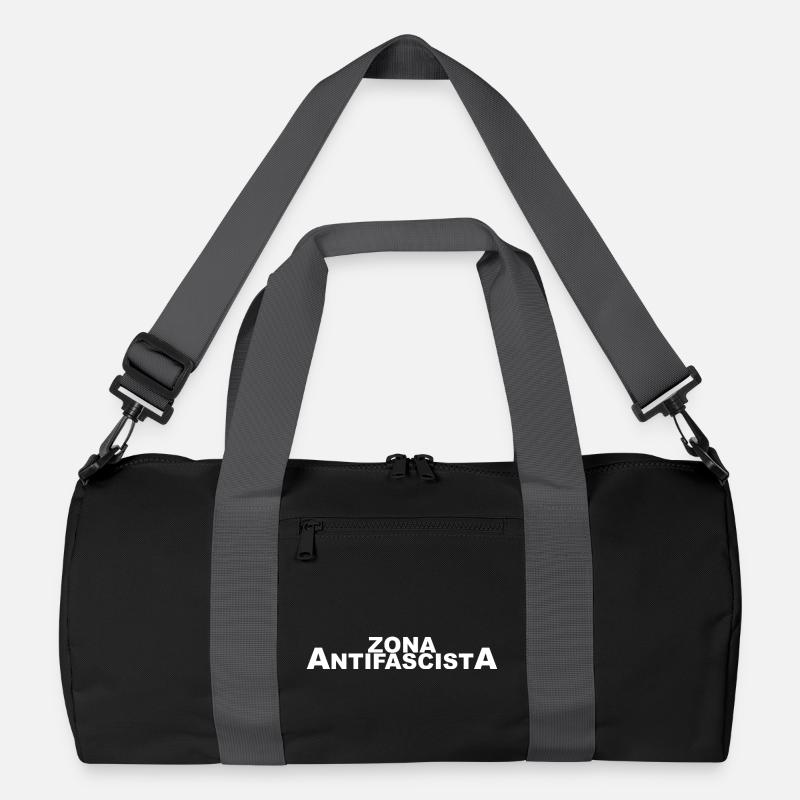 Antifascist Zone - Recycled Duffel Bag - black/graphite grey