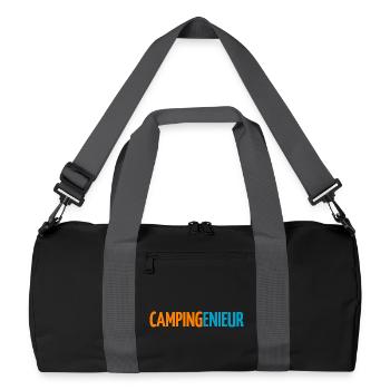 Camping cool funny sayings humor engineer fan - Recycled Duffel Bag - black/graphite grey - Front