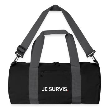 Je survis humour attitude moderne - Sac de sport recyclé - noir/gris graphite - Devant