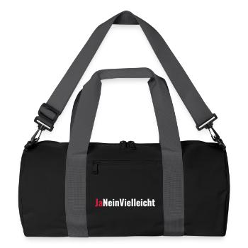 Proposal Engagement Bachelor Party Gift - Recycled Duffel Bag - black/graphite grey - Front
