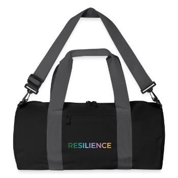 Resilienz Gradient Typo - Recycelte Duffel Bag - Schwarz/Graphitgrau - Vorne