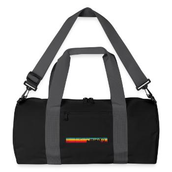Retro Skyline Sunset Silhouette - Recycled Duffel Bag - black/graphite grey - Front