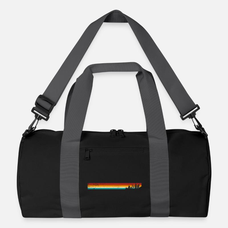 Sunset Stripes Skyline Recycelte Duffel Bag