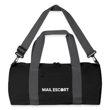 Mail Escort - Postbote Geschenk Postbote Postangestellter - Recycelte Duffel Bag - Schwarz/Graphitgrau - Vorne