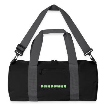 Pastel Clover Row - Recycelte Duffel Bag - Schwarz/Graphitgrau - Vorne