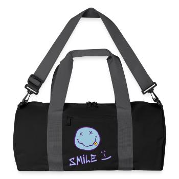 Smiling face - Recycled Duffel Bag - black/graphite grey - Front