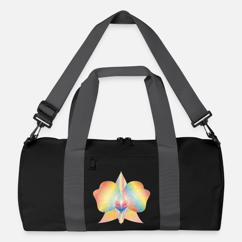 bunt schimmernde abstrakte Orchideen Blüte Recycelte Duffel Bag