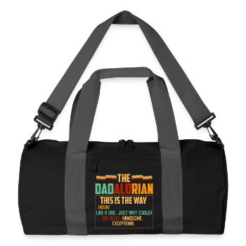 Dadlorian Inspirational Quote T-Shirt - Recycled Duffel Bag - black/graphite grey - Front