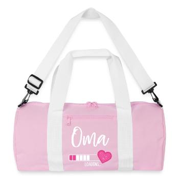 Oma Loading Herz Enkelin Mädchen Werdende Oma - Recycelte Duffel Bag - Rosa/Weiß - Vorne
