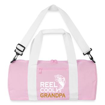 Grandpa Conquer Fishing Reel Cool - Recycled Duffel Bag - pink/white - Front
