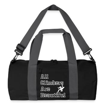 All Climbers Are Beautiful male white - Recycled Duffel Bag - black/graphite grey - Front