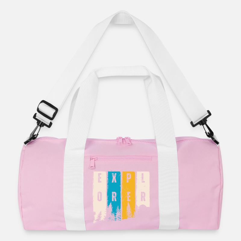 Entdecker Wald Bäume Silhouette Recycelte Duffel Bag