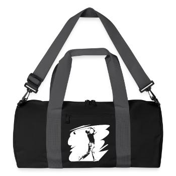 Golfer Skizze - Recycelte Duffel Bag - Schwarz/Graphitgrau - Vorne