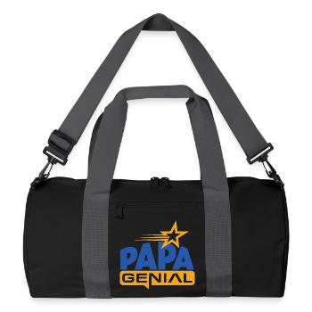 Toller Vater - Recycelte Duffel Bag - Schwarz/Graphitgrau - Vorne