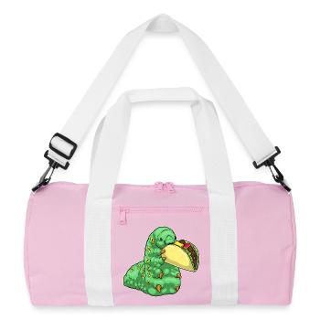 Raupe Taco - Recycelte Duffel Bag - Rosa/Weiß - Vorne