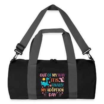 Toy Day Party Illustration - Recycled Duffel Bag - black/graphite grey - Front