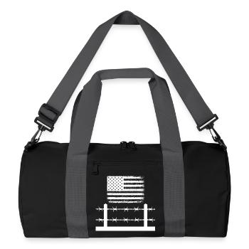 Fil de fer barbelé Amérique - Sac de sport recyclé - noir/gris graphite - Devant