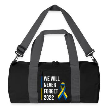 Ruban de paix pour la guerre en Ukraine - Sac de sport recyclé - noir/gris graphite - Devant