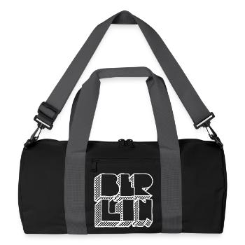 Ich bin ein Berliner – Hauptstadt & Kult - Recycelte Duffel Bag - Schwarz/Graphitgrau - Vorne