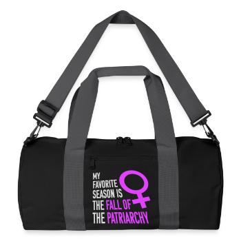 Ma saison préférée est La chute du patriarcat - Sac de sport recyclé - noir/gris graphite - Devant
