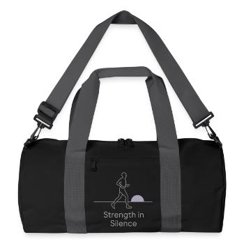 Introverted training, Calm - Recycled Duffel Bag - black/graphite grey - Front