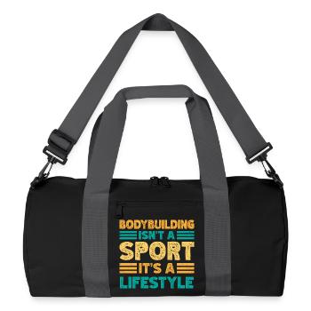 Fitness Motivation Bodybuilder Isn ́t A Sport - Recycled Duffel Bag - black/graphite grey - Front