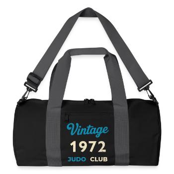 Vintage 1972 Judo Club Retro Birth Year Gift - Recycled Duffel Bag - black/graphite grey - Front