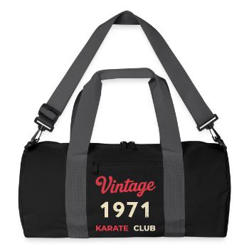 Vintage 1971 – Année de naissance rétro du Karate Club - Sac de sport recyclé - noir/gris graphite - Devant
