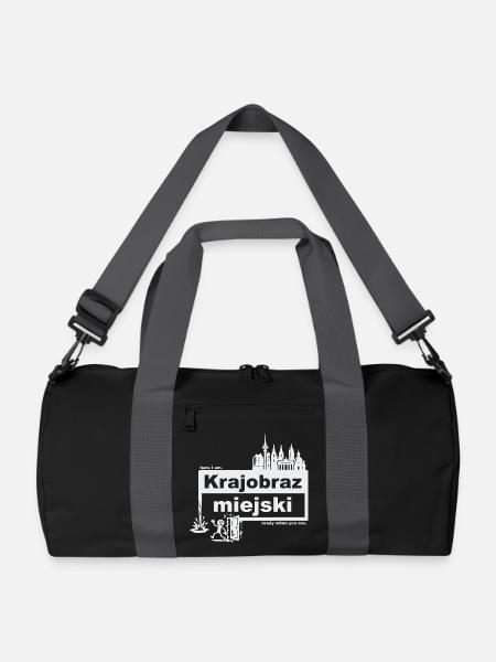 Paysage urbain - Polonais - prêt quand vous voulez - Sac de sport recyclé - noir/gris graphite