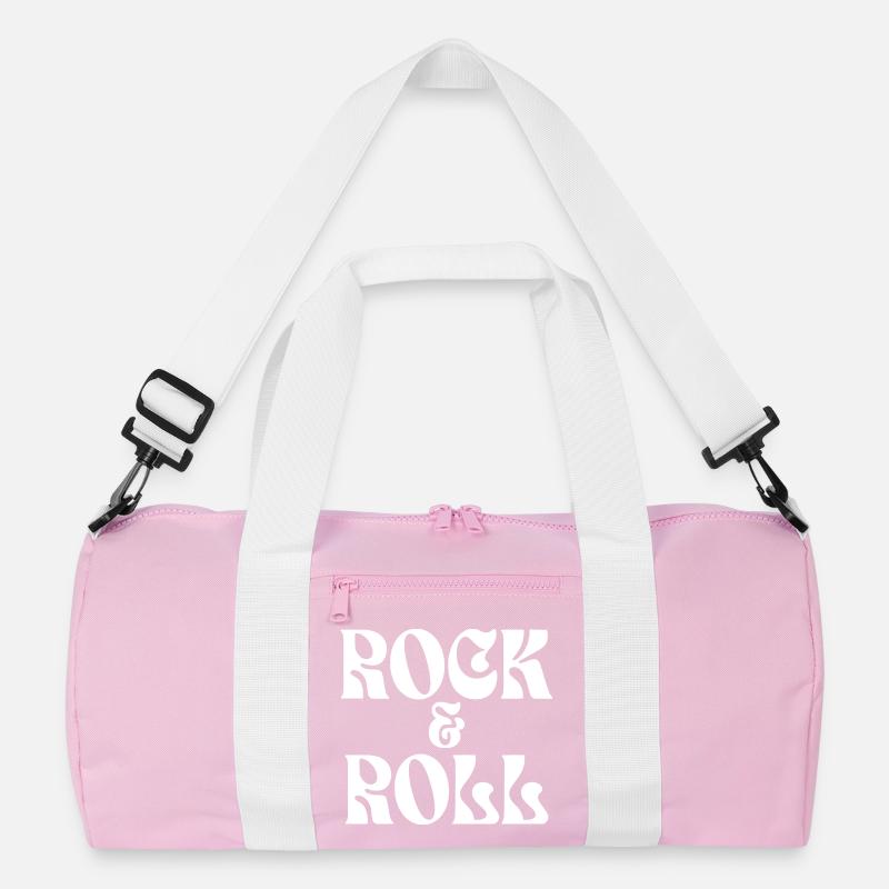 Rock & Roll Retro-Typografie Recycelte Duffel Bag