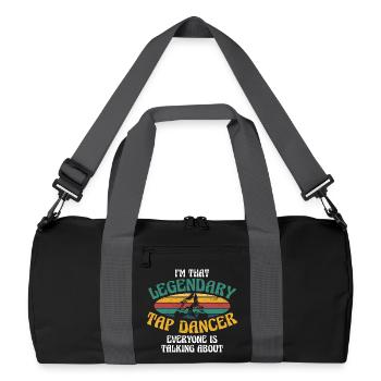 Tap Dance Tap Dancer Legendary Tap Dancer - Recycled Duffel Bag - black/graphite grey - Front