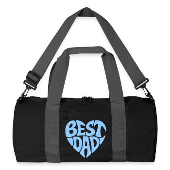 Best Dad Heart Design - Recycled Duffel Bag - black/graphite grey - Front
