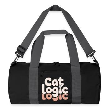 Cat Logic Lustiger Katzen Spruch Für - Recycelte Duffel Bag - Schwarz/Graphitgrau - Vorne